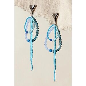 Free People Reese Dangle Earrings Mixed Sky Blue NWT MSRP $48